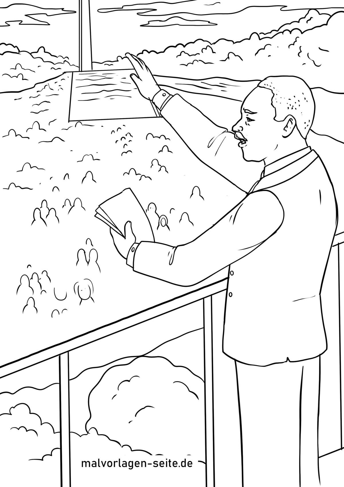 Malvorlage Martin Luther King