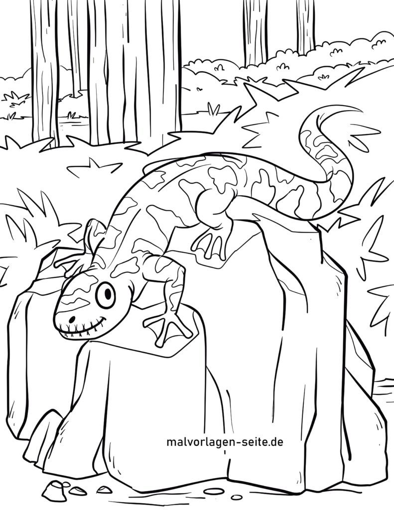 Kostenlose Ausmalbilder Echsen und Eidechsen für Kinder Kostenlose Ausmalbilder Echsen und Eidechsen für Kinder