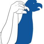 Schattenfigur / Handschatten Adler