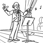 Malvorlage Dirigent