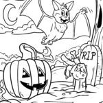 Malvorlage Halloween feiern