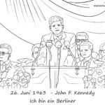 Malvorlage Rede John F. Kennedy am 26.6.1963