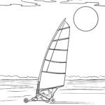 Malvorlage Strandsegeln