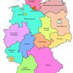 Deutschland Bundesländer Karte farbig