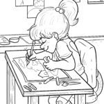 Malvorlage Hausaufgaben machen