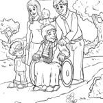 Malvorlage Rollstuhl