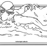 Malvorlage Schwimmen Schmetterling