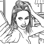 Malvorlage Sexting | Prävention Internet Medien Malvorlage Sexting - Gefahr im Verzug