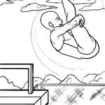 Malvorlage Turmspringen