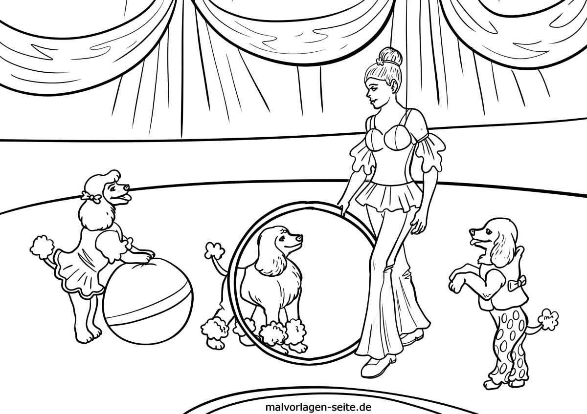 Malvorlage Zirkus Manege 