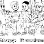 Malvorlage Stopp Rassismus