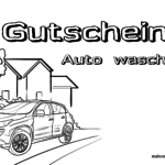 Gutschein Vorlage Auto waschen