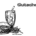 Gutschein Fast Food Einladung zum Ausmalen