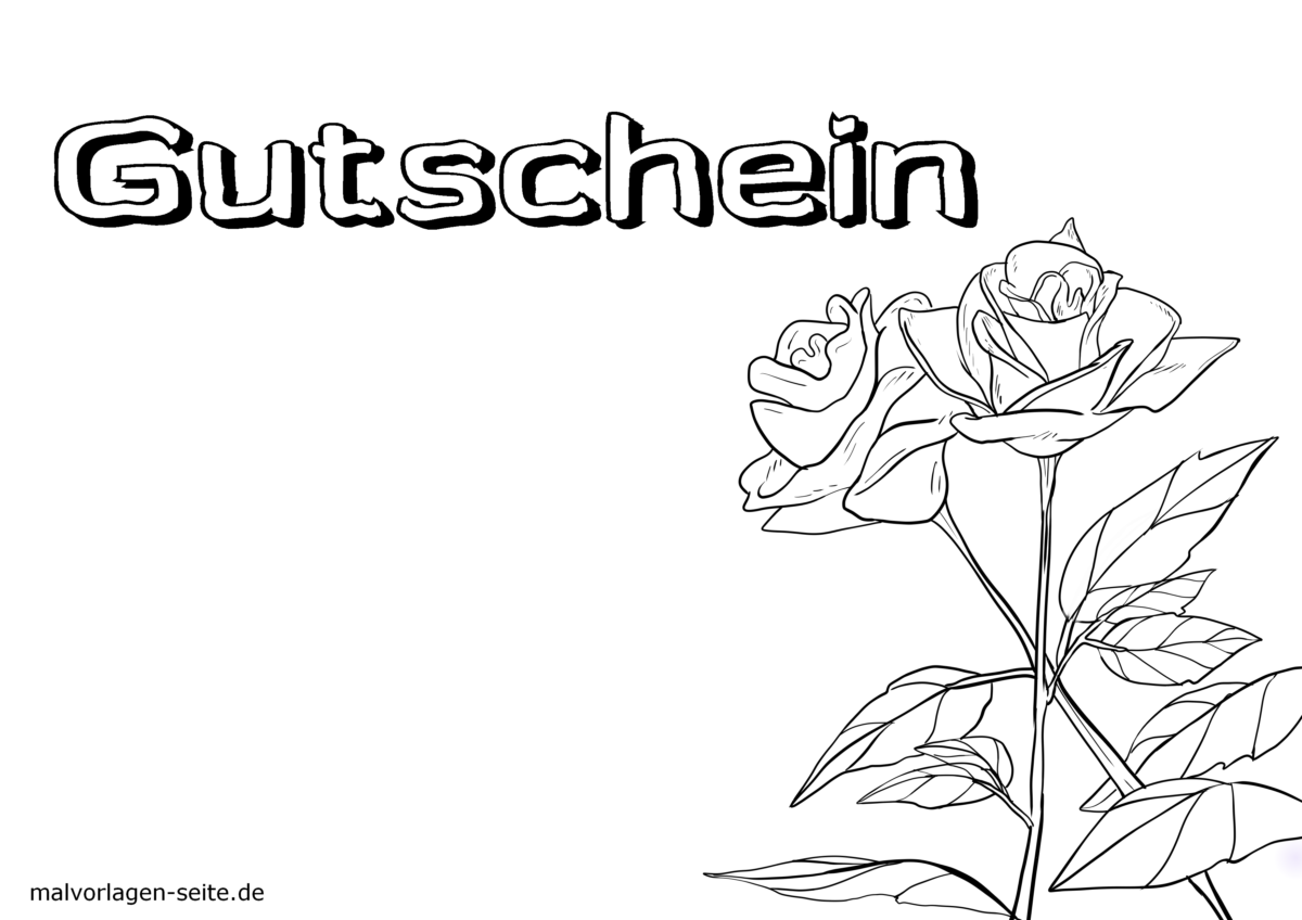 Gutschein Vorlage Rosen