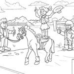 Malvorlage Voltigieren zum Ausmalen - Ausmalbild Pferde