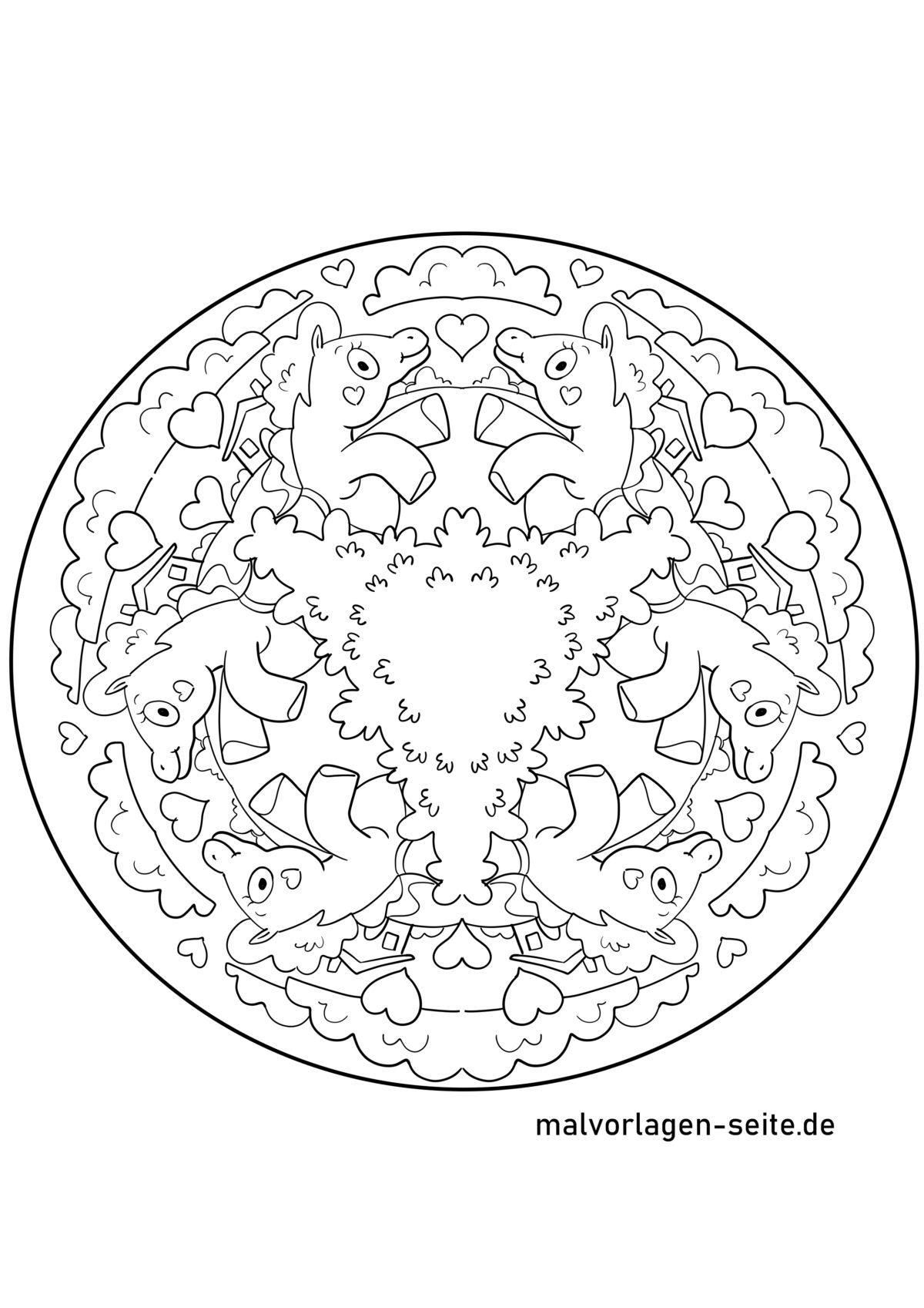 Einhorn Mandala