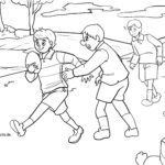 Malvorlage Rugby spielen zum Ausmalen
