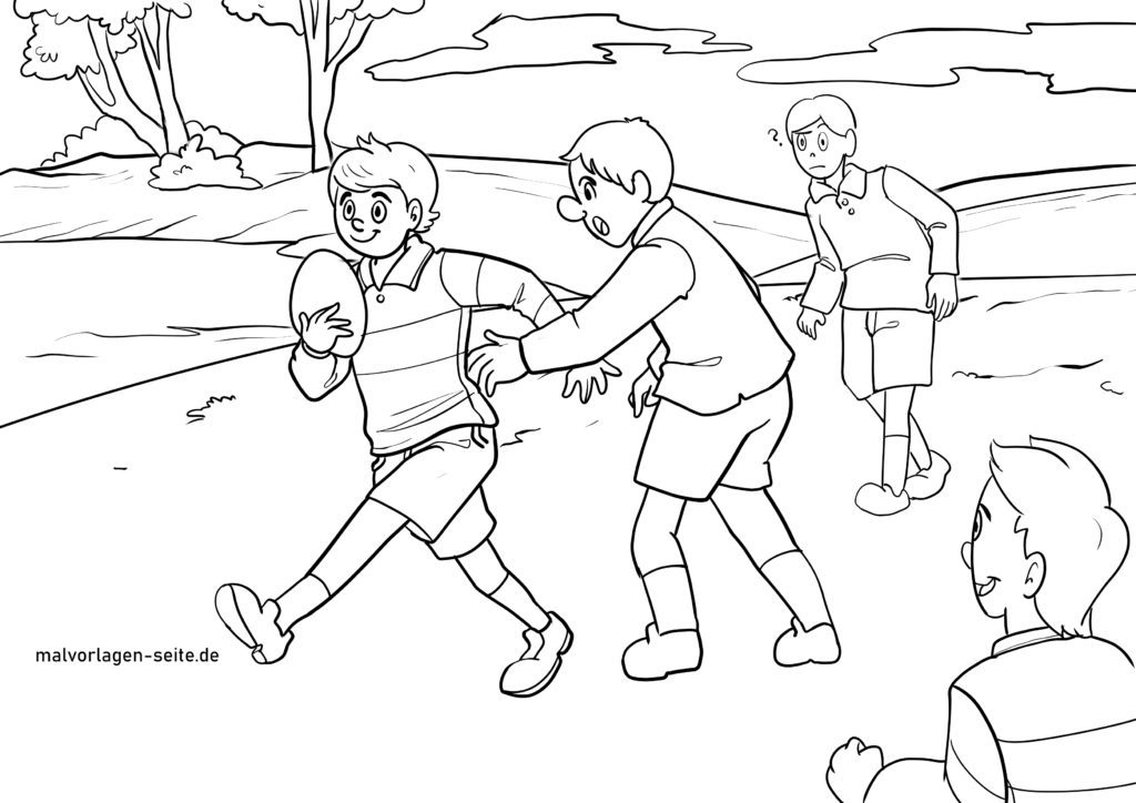 Malvorlage Rugby Sport Kostenlose Ausmalbilder
