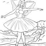 Ausmalbild Ballett Tänzerin zum Ausmalen