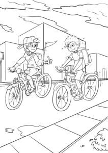 Malvorlage Fahrrad fahren