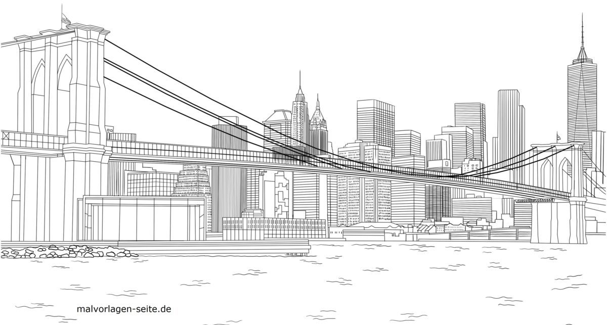 Skyline New York zum Ausmalen