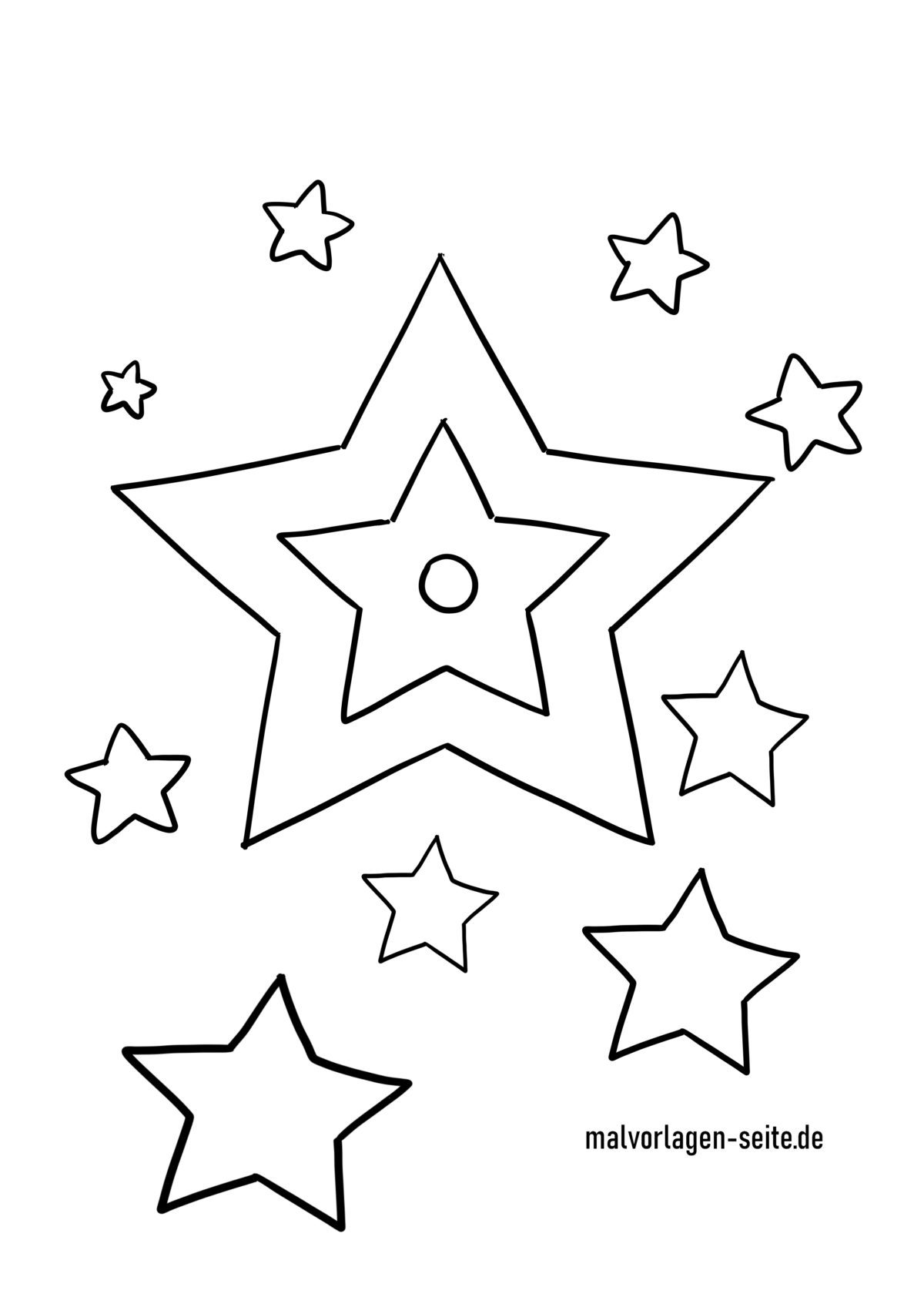 Malvorlage Sterne