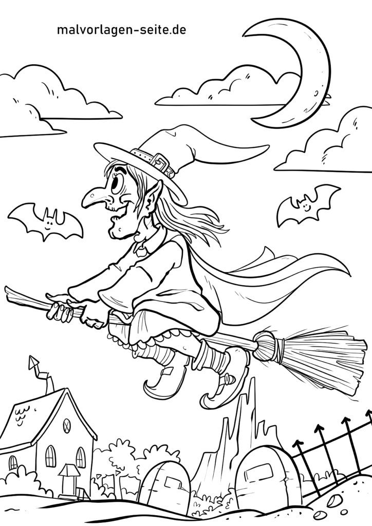Ausmalbilder Hexen kostenlos herunterladen, drucken und Ausmalbilder Hexen kostenlos herunterladen, drucken und