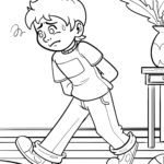 Ausmalbild aufgeregt und nervös