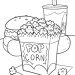 Malvorlage Popcorn
