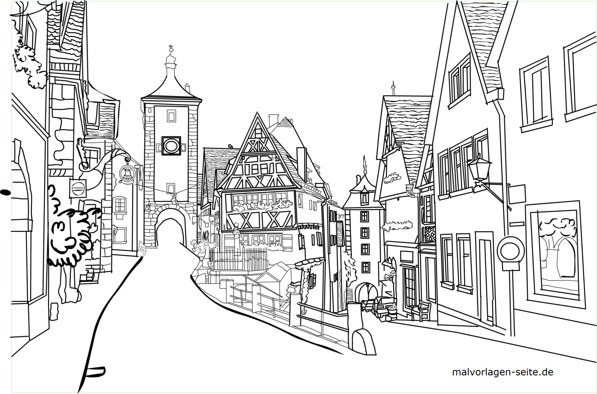 Tolle Malvorlage Rothenburg Ob Der Tauber Sehensw rdigkeiten 