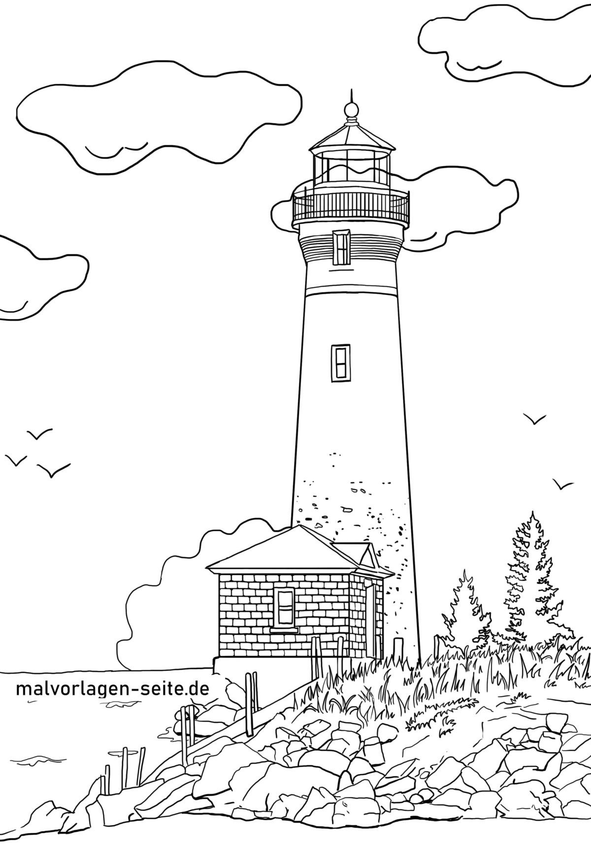 Malvorlage Leuchtturm