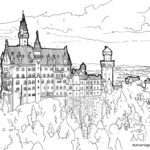 Ausmalbild Schloss Neuschwanstein