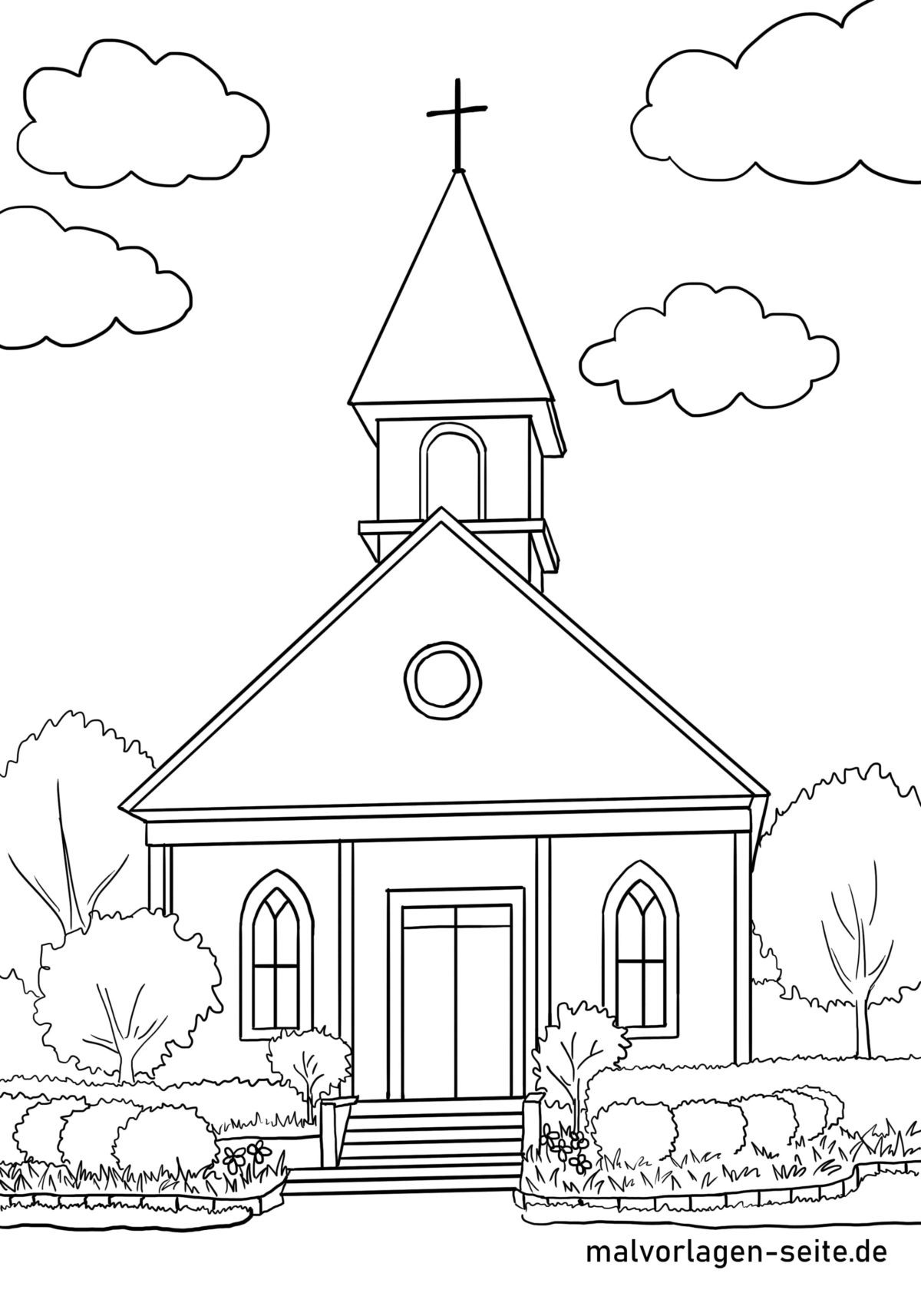 Malvorlage Kirche