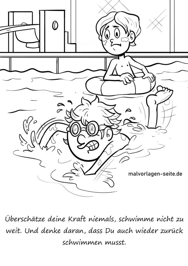 Baderegeln Ausmalbilder hier kostenlos herunterladen