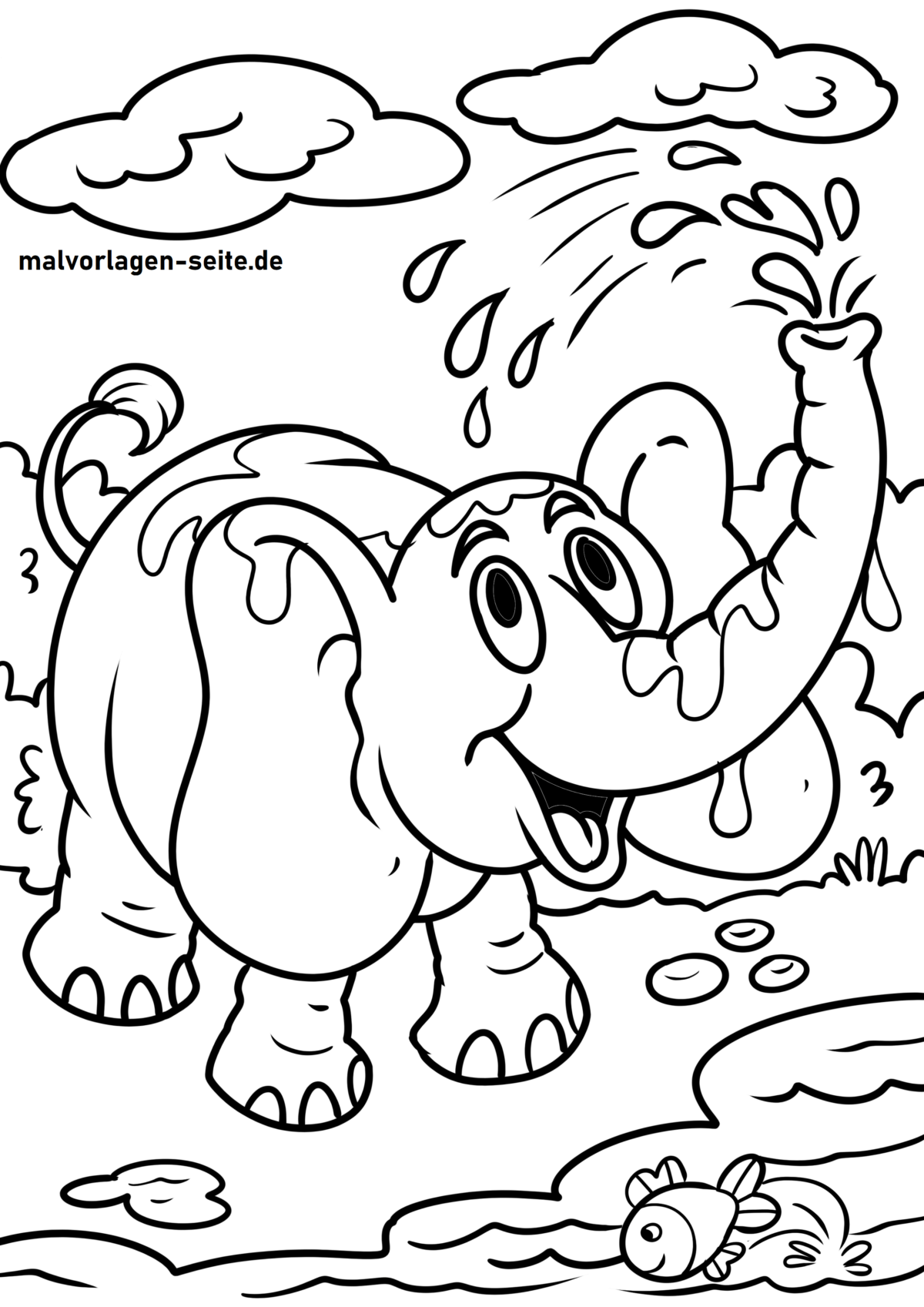 Malvorlage Elefant