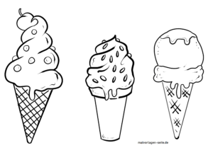 Malvorlage Eiswaffeln