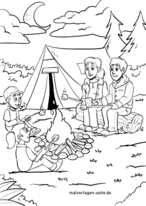 ausmalbilder zelten