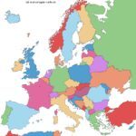 Landkarte der Länder Europas - Europakarte