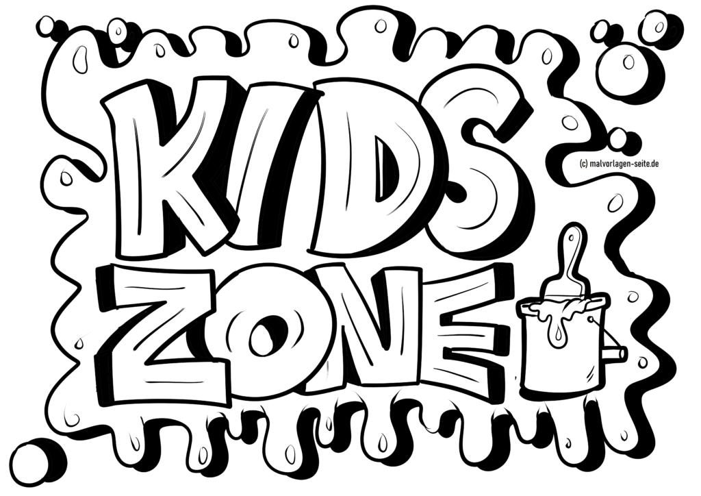Kostenlose Graffiti Vorlagen zum Ausmalen für Kinder