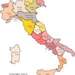 Landkarte Italien mit Regionen
