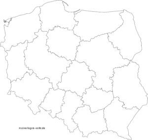 Politische Landkarte Polen zum selber gestalten