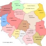 Politische Landkarte von Polen mit Woiwodschaften