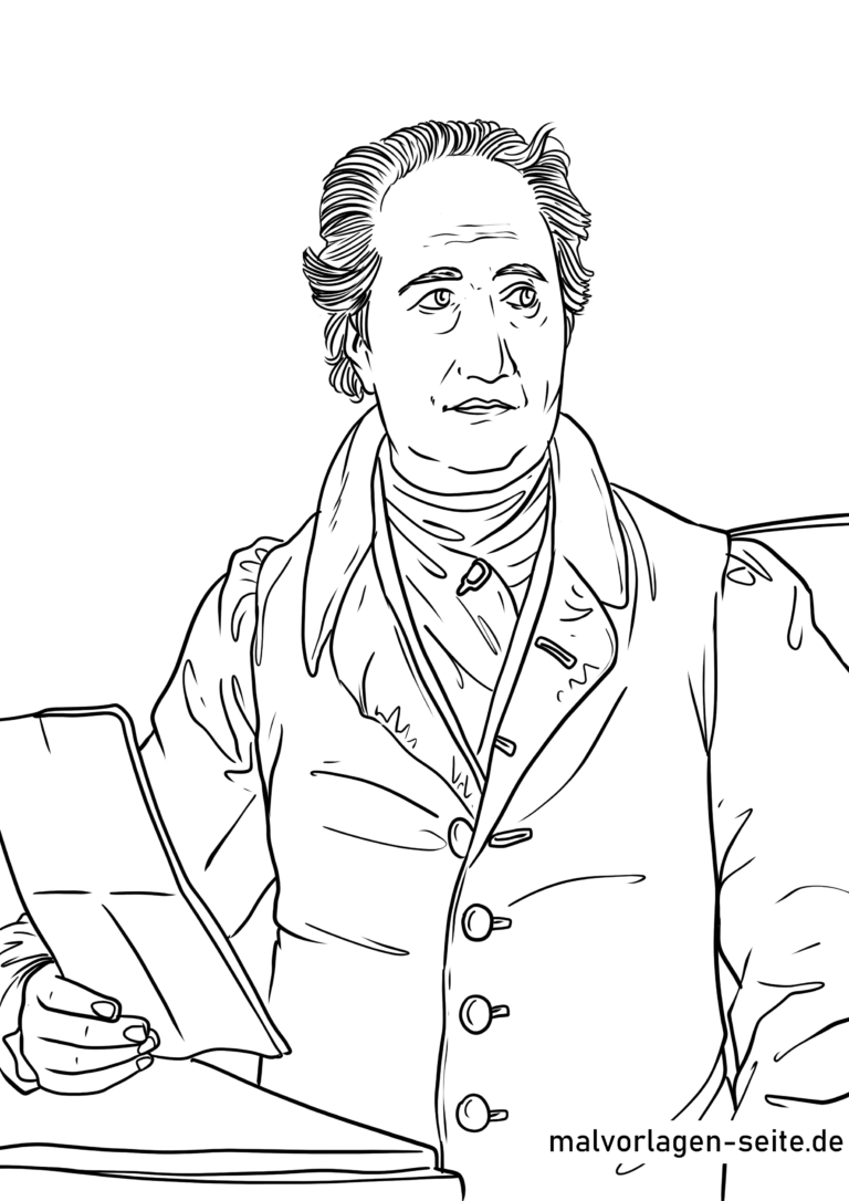 Malvorlage Johann Wolfgang von Goethe Persönlichkeiten Malvorlage Johann Wolfgang von Goethe Persönlichkeiten