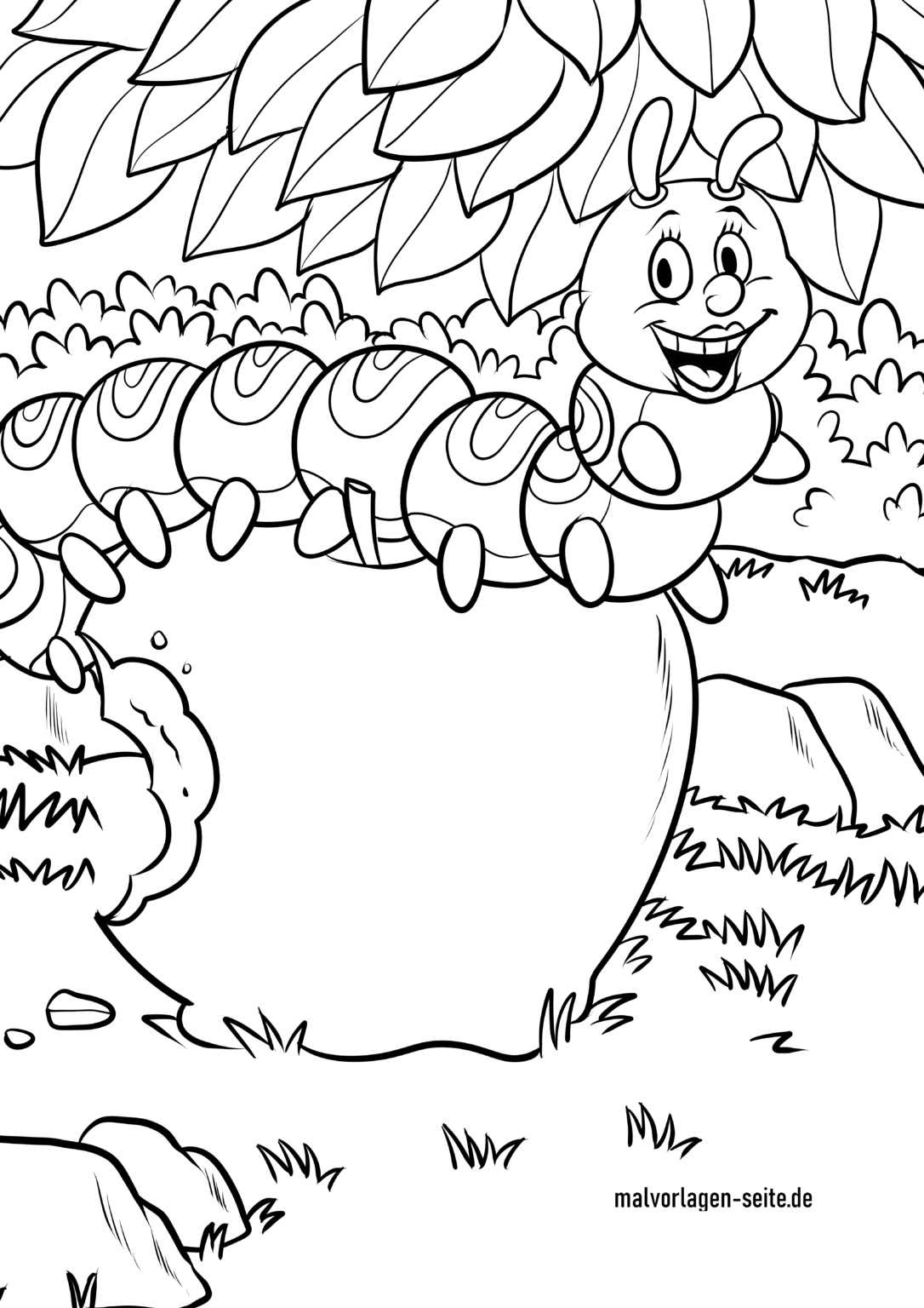 Tolle Malvorlage Raupe | Kostenlose Ausmalbilder