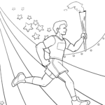 Malvorlage Fackelläufer