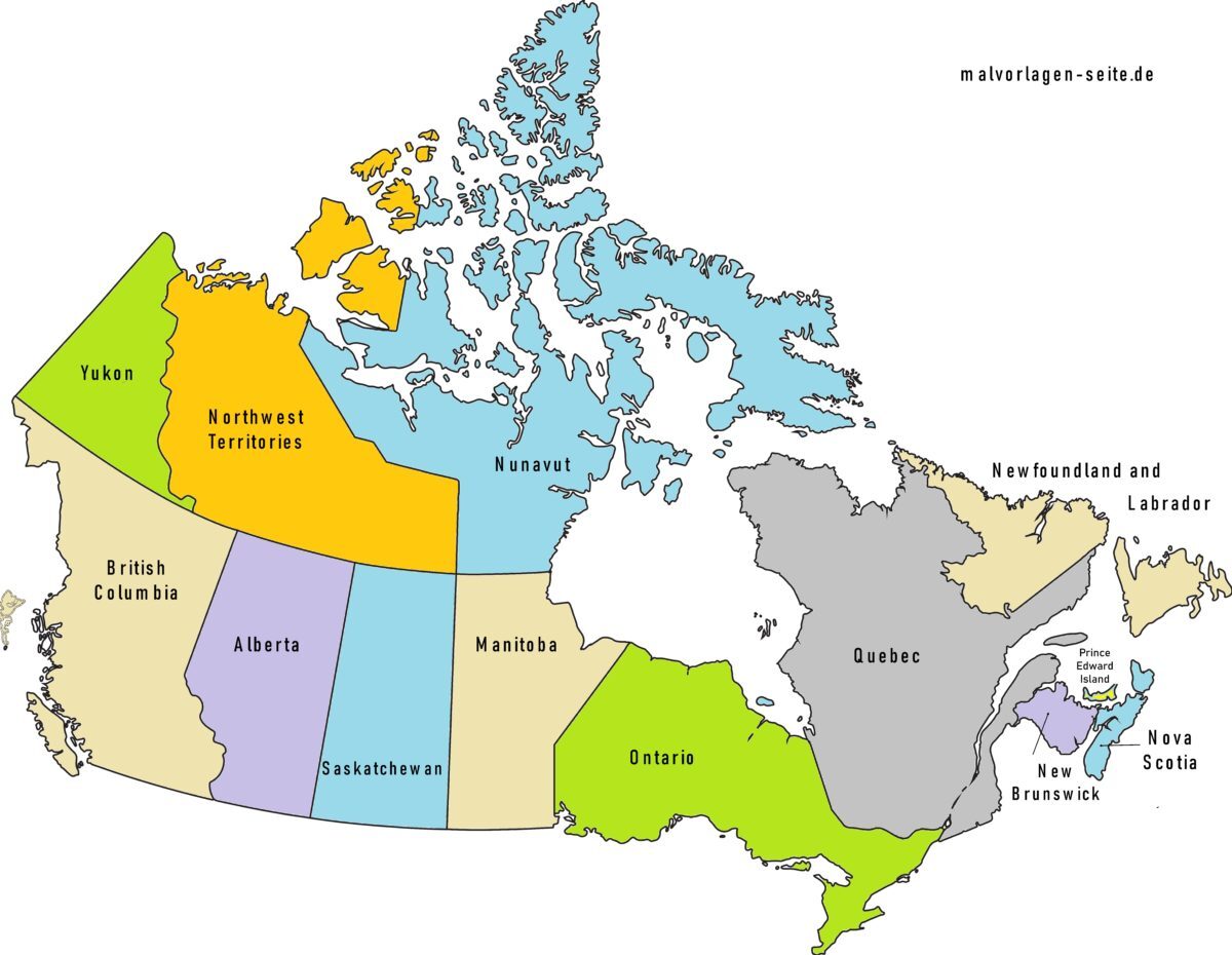 Landkarte Kanada