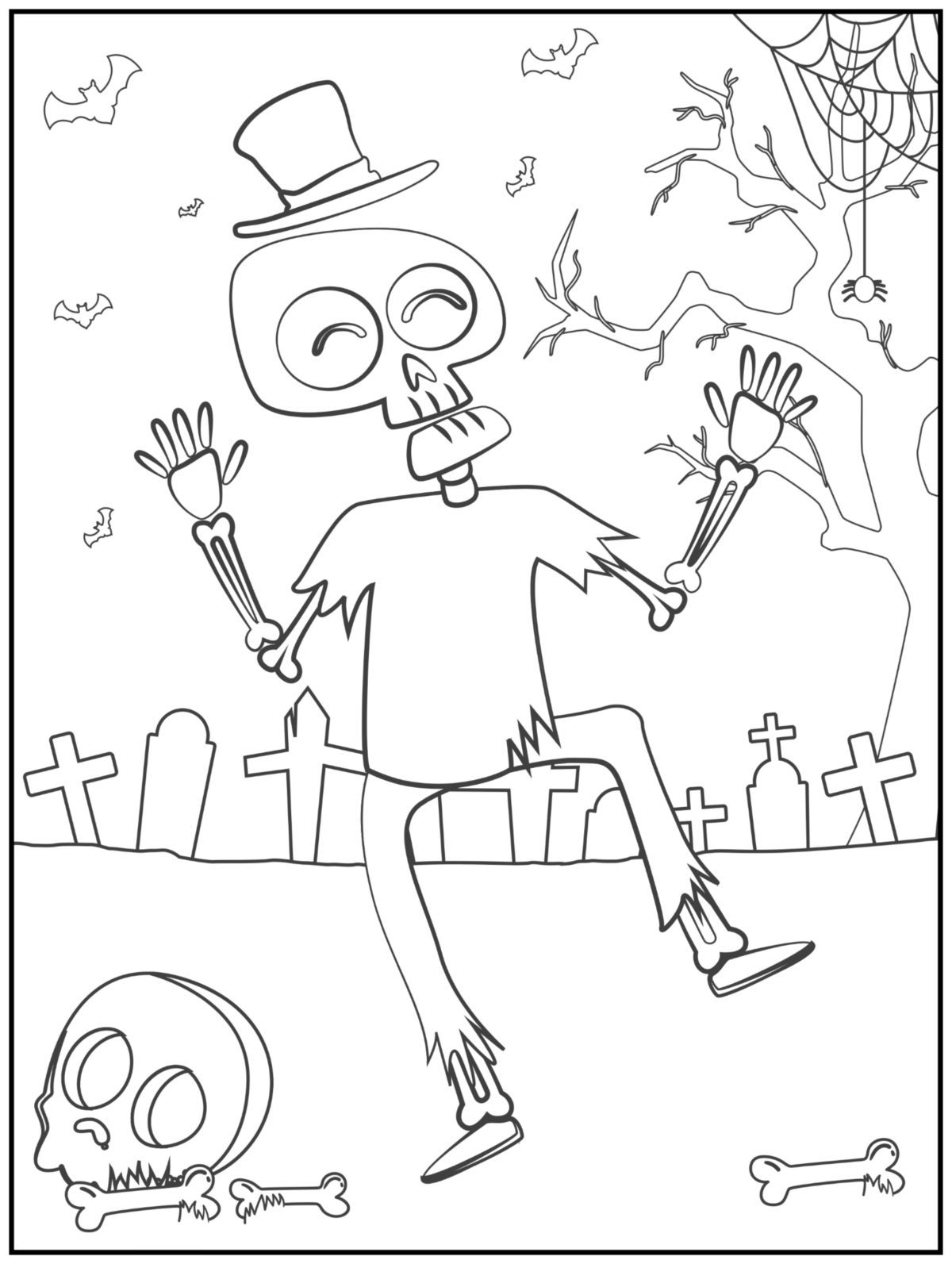 Malvorlage Halloween Zombie