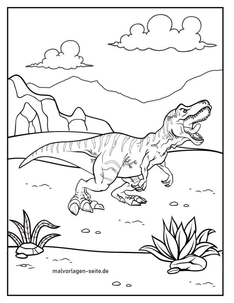 Ausmalbilder Dinosaurier kostenlos drucken und ausmalen