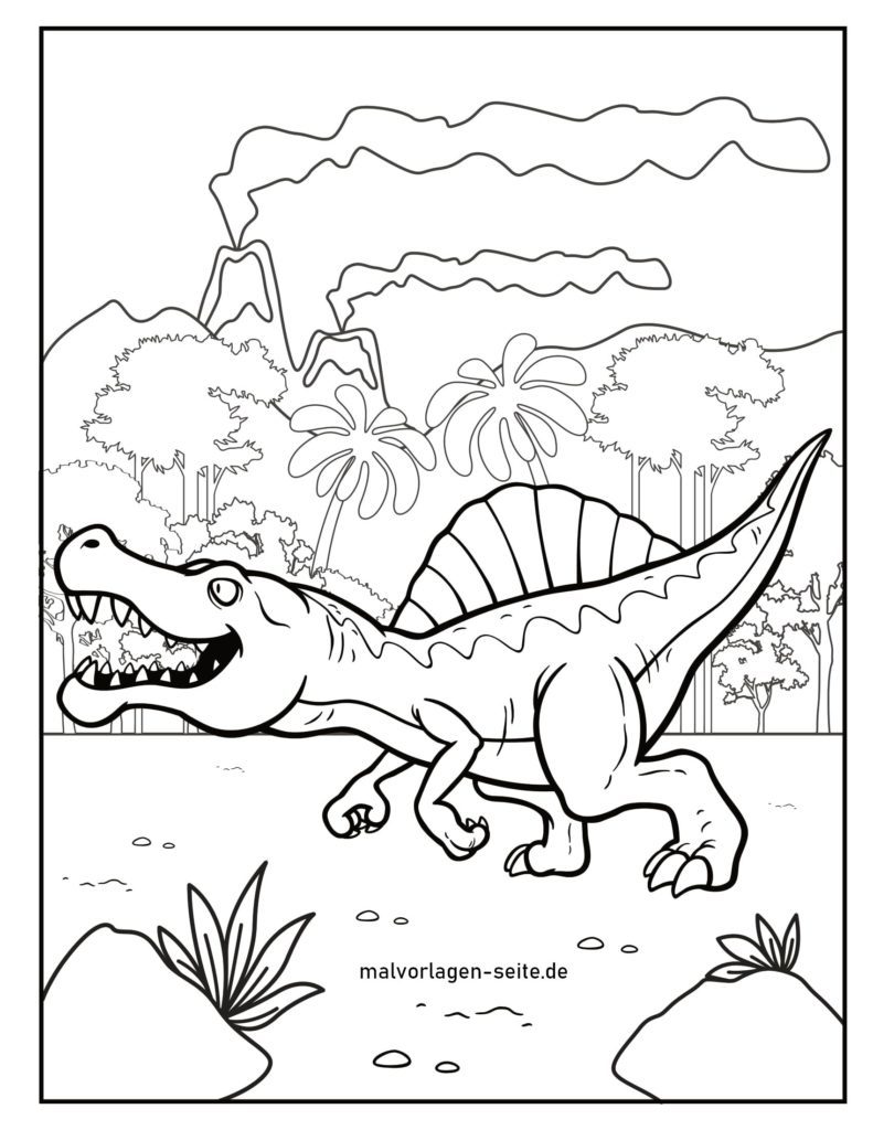 Ausmalbilder Dinosaurier kostenlos drucken und ausmalen
