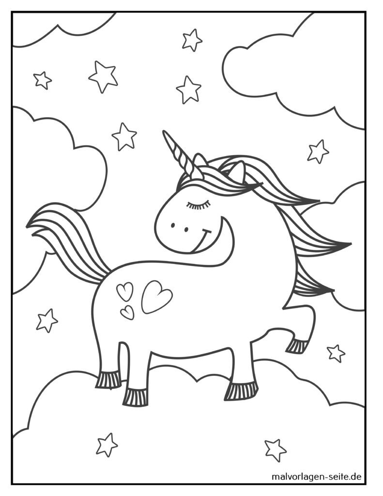 Ausmalbilder Einhörner Einhorn Malvorlagen kostenlos drucken